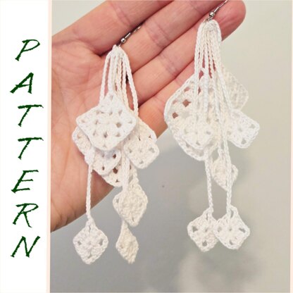 Granny square earrings pattern