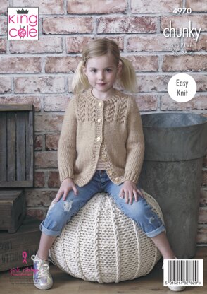 Sweater and Cardigan in King Cole Comfort Chunky - 4970 - Downloadable PDF