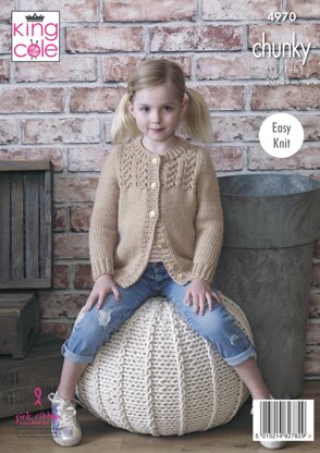 Jumper and Cardigan in King Cole Comfort Chunky 4970 Downloadable PDF LoveCrafts