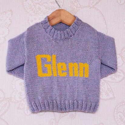 Intarsia - Glenn Moniker Chart - Childrens Sweater