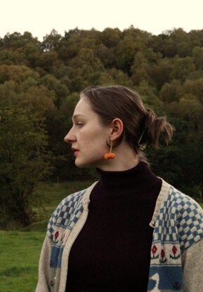 Harvest Pumpkin Earrings - Crochet Pattern