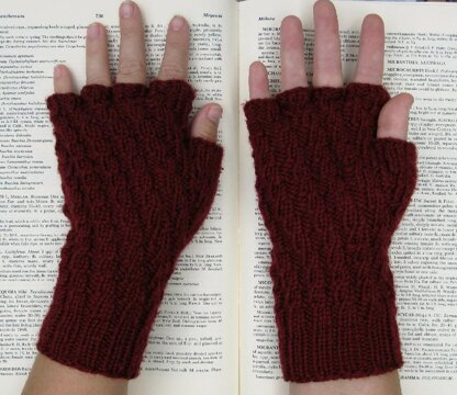 Verso/recto fingerless gloves