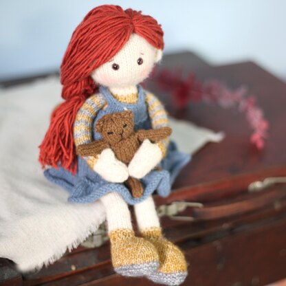 Doll Knitting Pattern - Knitted Doll Jane