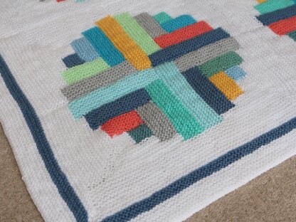 Portholes Log Cabin Blanket