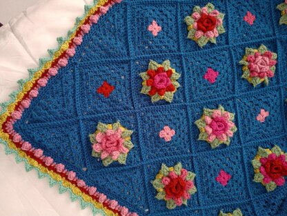 Midnight Blossoms Throw