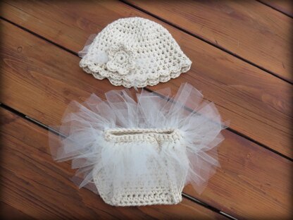 Tutu Diaper Cover and Hat Photo Prop Pattern