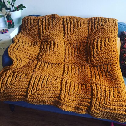 Brioche Knit Style Blanket