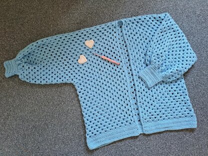 Crochet Lily Hexagon Cardigan Pattern