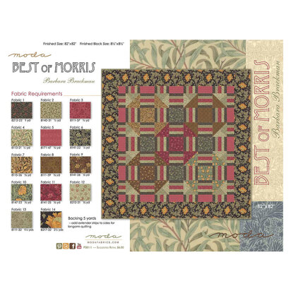 Moda Fabrics Best Of Morris Quilt - Downloadable PDF