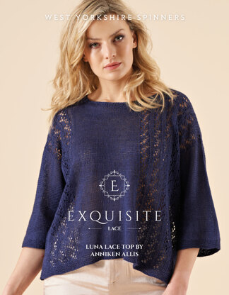 Luna Lace Top in West Yorkshire Spinners Exquisite - DPWYS0022 - Downloadable PDF