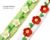 Crochet ribbon Flower trim Daisy bookmark Handmade accessories Crochet edge