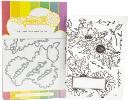 Waffle Flower Crafts Waffle Flower Stamp & Die Set - Sunflower Love