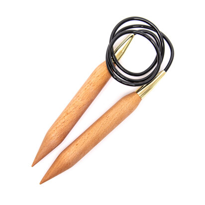 KnitPro Basix Beech Fixed Circular Needles 100cm (40in)