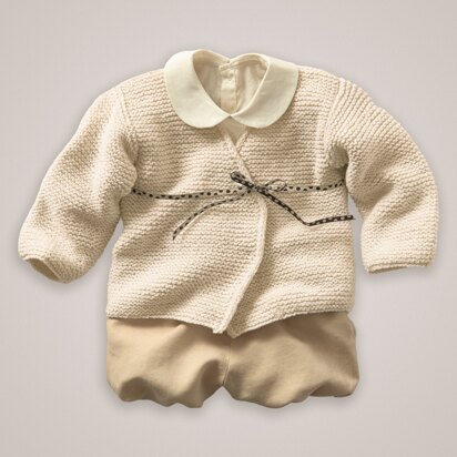 Babies Cross Over Cardigan in Bergere de France Barisienne  - 60437-03 - Downloadable PDF