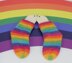Toddler Very Easy No Heel Rainbow Socks Circular