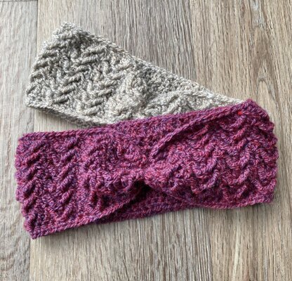 Wrapped Arrow Stitch Ear Warmer