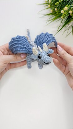 Celestial the Dragon crochet pattern, amigurumi dragon pattern