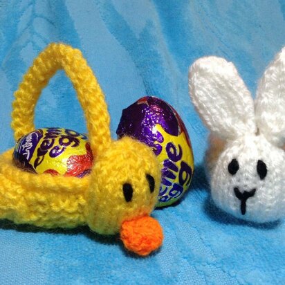 Easter Chick and Bunny Choc Creme Egg Basket