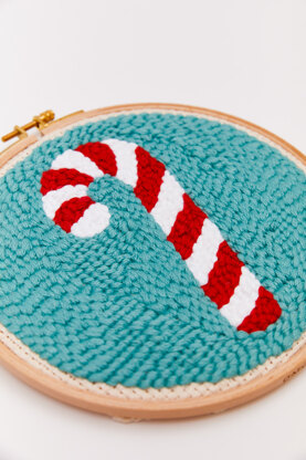 DMC Candy Cane Punch Needle Pattern - PAT1984_2