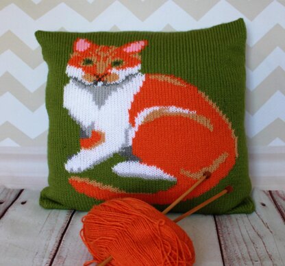 Ginger and White Cat Cushion Cover