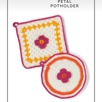 "Petal Potholder" - Crochet Pattern For Home in Paintbox Yarns Simply DK