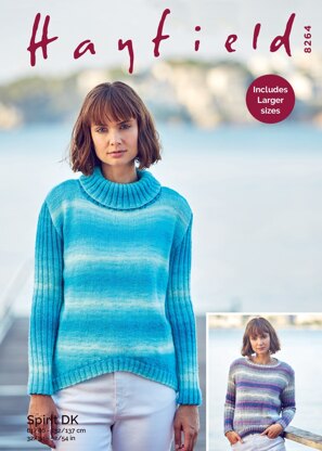 Sweaters in Hayfield Spirit DK - 8264 - Downloadable PDF