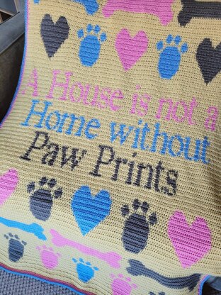 Paw Prints Dog Blanket