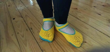 Women House Slippers Worked Flat