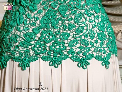 Emerald lace blouse