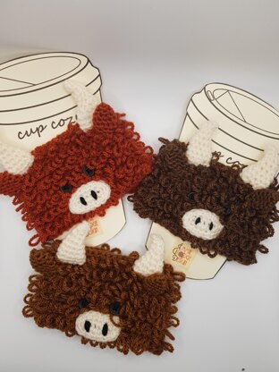 Crochet Highland Cow Mug Cosy