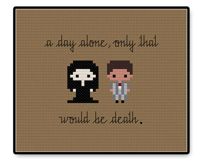 Gomez and Morticia In Love Bite Size - PDF Cross Stitch Pattern