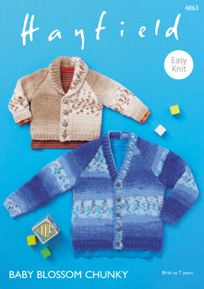 Cardigans in Hayfield Baby Blossom Chunky - 4863 - Downloadable PDF