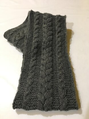 Braided cable scarf