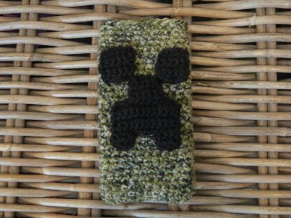 Minecraft Creeper phone cozy cover