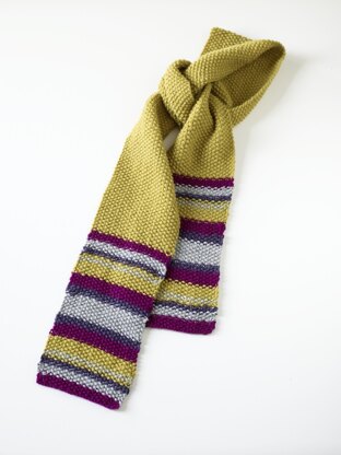 Striped Scarf in Lion Brand Wool-Ease - 70338AD