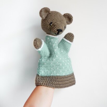 025-Bear crochet puppet