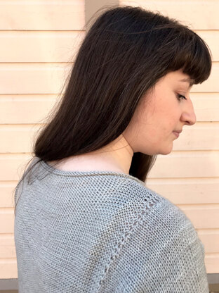 Tidal Bay - Top Knitting Pattern For Women in The Yarn Collective Fleurville 4ply by Fiona Alice