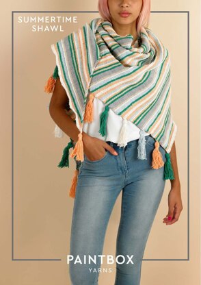 Paintbox Yarns Summertime Shawl (Free).