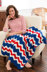 America's Ripple Throw in Red Heart Super Saver Economy Solids - LW4627 - Downloadable PDF