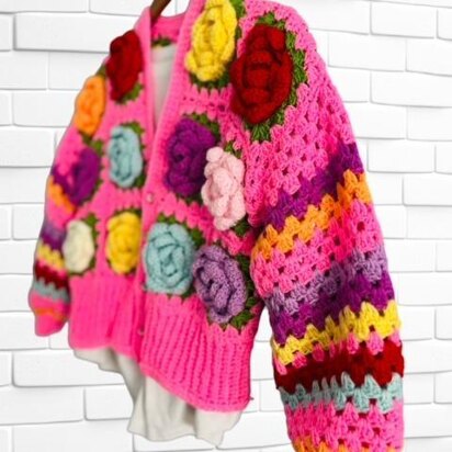 Rose Crochet Cardigan