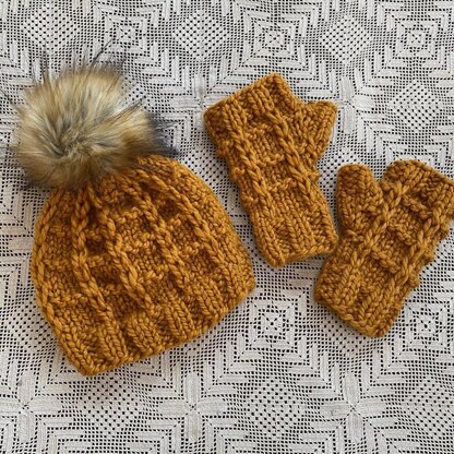 Cozy Hearth Hat Set