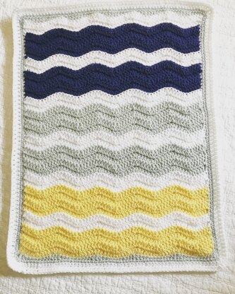 Lazy waves baby blanket
