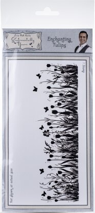 Creative Expressions Sentimentally Yours By Phill Martin Pre-Cut Rubber Stamp - Enchanting Tulips