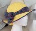 Ladies Hat with Knit Wired Ribbon