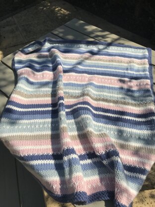 Striped baby blanket