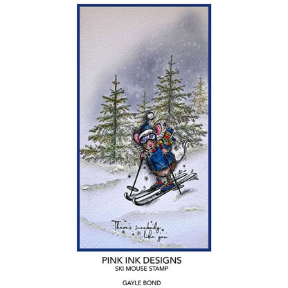 Pink Ink Designs Ski Mouse A7 Clear Stamp Set