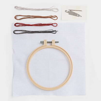 Simply Make Home Santa Cross Stitch Kit - 20x15x10cm