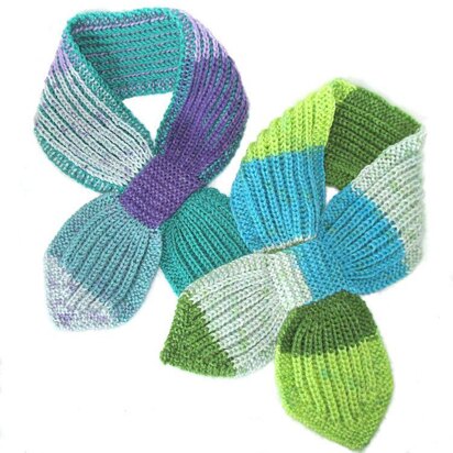 Brioche Keyhole Scarf - knitting pattern