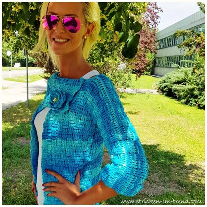 Crochet Vest with Crochet Flower TONDO #2