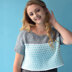 Around The Pool Crop Top - Free Knitting Pattern for Women in Paintbox Yarns Cotton DK and Metallic DK - Free Downloadable PDF